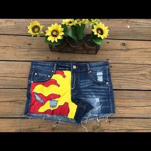 Hand Painted Sunset Shorts